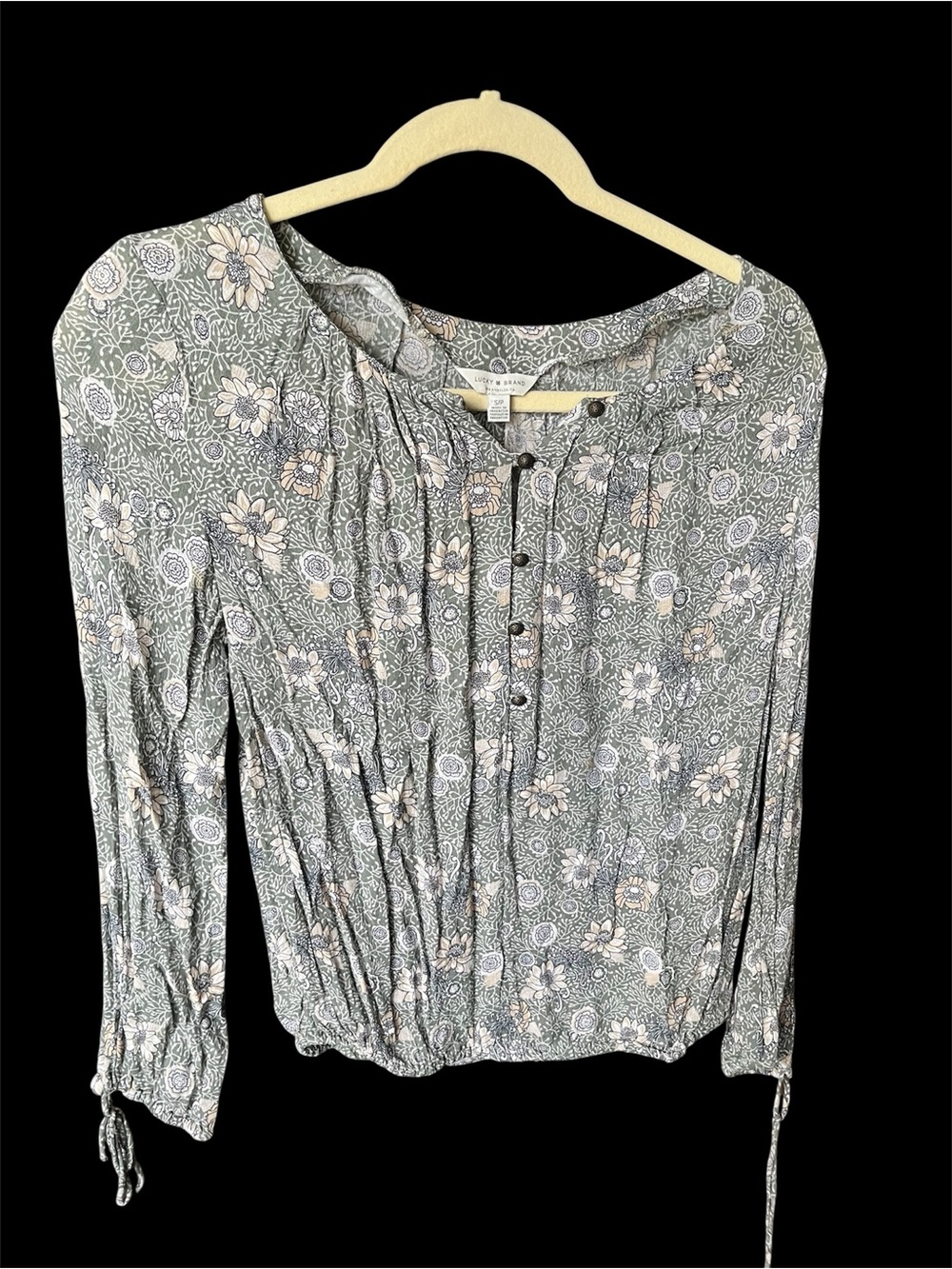 GUC Lucky Brand floral peasant blouse